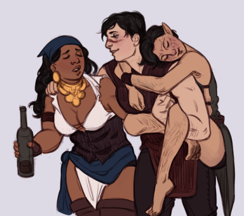 ruushes:just wanted to draw my girls hanging out