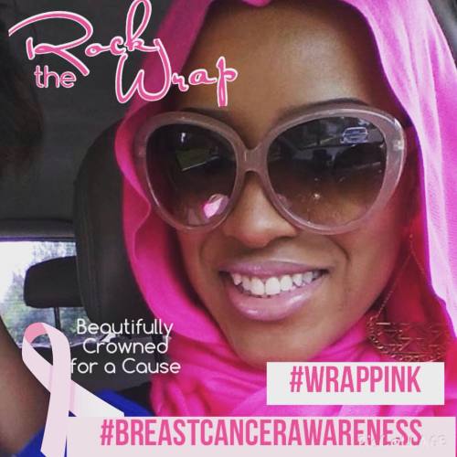 The beautiful Nurah #WRAPPINK  for #BRESTCANCERAWARENESSMONTH #FIGHTLIKEAGIRL  #ROCKtheWRAP#WRAPforA