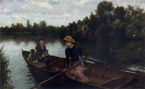 William H. Bartlett (British, 1858–1932)A boating trip on an idle afternoon , 1880–1880