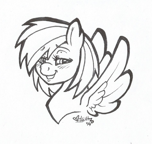 Pony bust commission for silvarrn :D Sorry it took so long! (I’ll throw in the original line art too.)