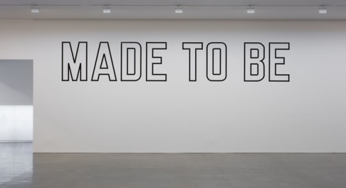 “Made to Be” by Lawrence Weiner at Regen Projects in Los Angeles in 2016