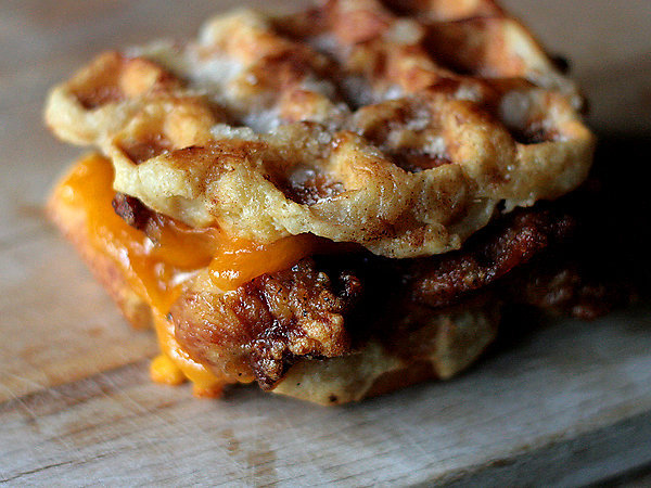 Apparently it’s National Donut Day. Honestly, I’d be more than happy to forgo my glazed blueberry cake (personal fave) for this fried chicken and waffle grilled cheese (10 Fun Grilled Cheese Recipes).
I’m thinking of trying this German buttercream...