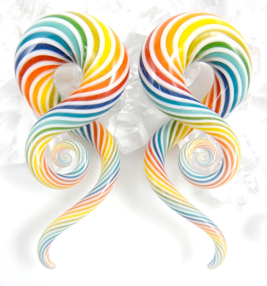 plugporn:  Twisted Lollipop Mini Squids by Glass Heart Studio