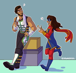 artsy-hobbitses:She gon Skree. Kamala Khan would 720% be the biggest Mustafa Ali fangirl around, lbr. 