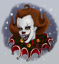 alienrat-art:Happy December!  Here’s a festive Pennywise!!