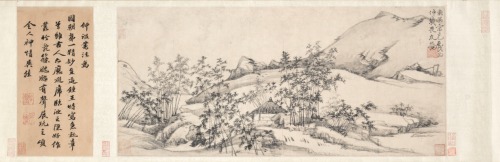 Landscape with Bamboo, Song Ke, 1300s, Cleveland Museum of Art: Chinese ArtSize: Painting: 27.4 x 60