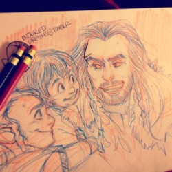 injureddreams:  Asking Uncle Thorin for something and amusing him in turn~ ahh these three won’t leave my head.