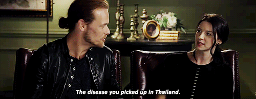 jamesandclairefraser:  Sam and Cait play the Balfe-Heugh-lywed game. 