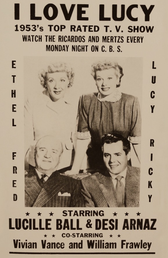 1950sunlimited:  I Love Lucy television show advertising poster  