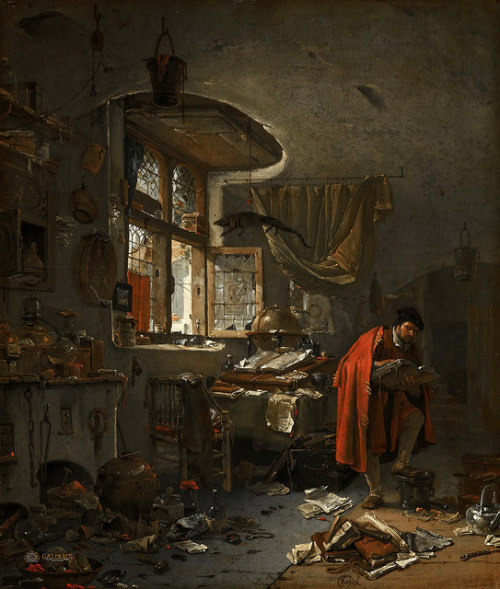 audible-smiles:dutch-and-flemish-painters:oldpainting:Thomas Wijck - The Alchemist by Gandalf’s Gall