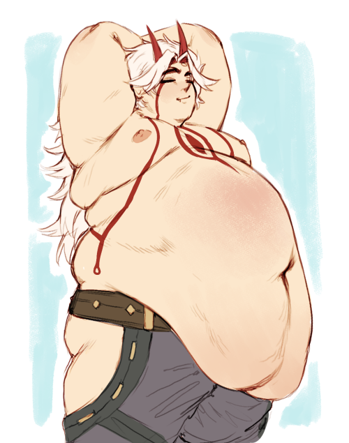 In The G.enshin Obesity AU I Think I.tto Would Put On Weight As A Way To Rebel Against The Oppressive