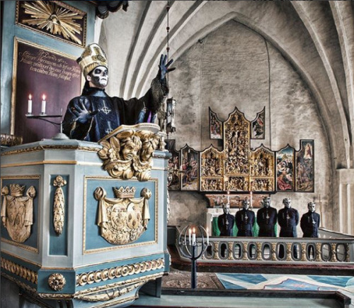 tisthenightofthewitch:paulharries Unseen image from @thebandghost shoot in Sweden 2015.