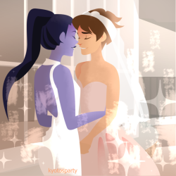 kyotosparty: widowtracer wedding made with Illustrator for Rinaca and Surine because they’re the cutest cosplayers in the world   @RinacaCosplay ‏   @SurineCosplay ‏     