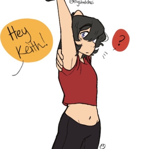 mellysketches:Hunk wanted to train with Keith and Keith wasn’t ready~❤️