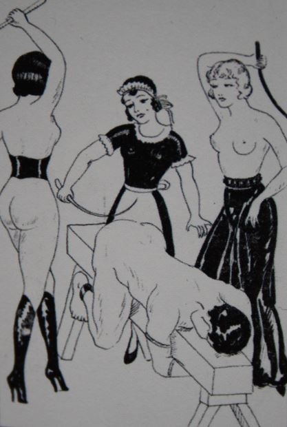 pittprickel:  Get well into the new week everyone 😘Paris, #1930s #femdom #vintagebdsm #spanking #submissivemale #humiliation #dressage #sadomasochism #Illustration #vintagefemdom #bootfetish