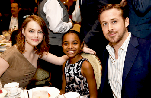 Emma Stone, Saniyya Sidney and Ryan Gosling attend the 17th annual AFI Awards at Four Seasons Los An