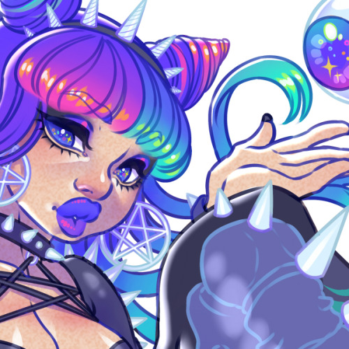 gunkiss:  Mergoth adoptable + fisheye pet (closed/taken) Is anyone interested in Pastel Goth Mermaid adopts like this?😳Someone requested this after seeing the sketch, I did a while back so impromptu custom adopt 😊   