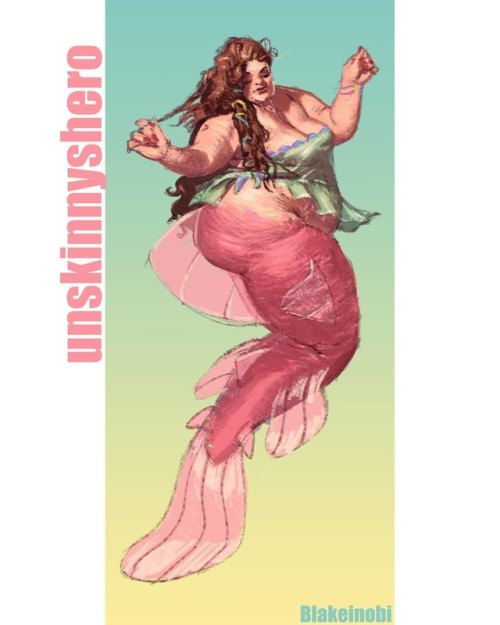 @unskinnyshero as a mermaid. I started creating this sometime back in May for #mermay. I never got 