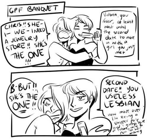 doodlesonice: im sorry heres more cis swaps from twitter because a whole new world of lesbian jokes has opened up to me and i have no self control part 1 