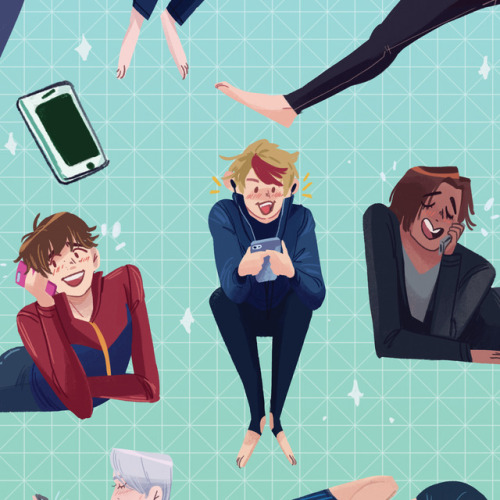 jokeritadoodle:Gotta do A YOI print cuz I still love it so much! Just them talking on their phone wi