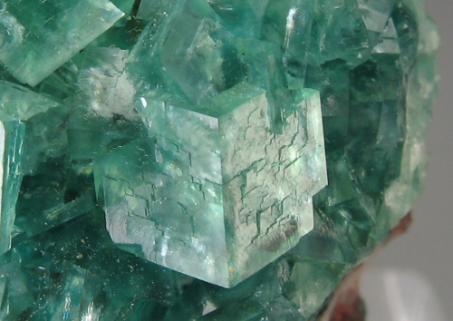 mineralists:  Cuprian Smithsonite from Tsumeb with gemmy blue/green cubesTsumeb Mine, Namibia