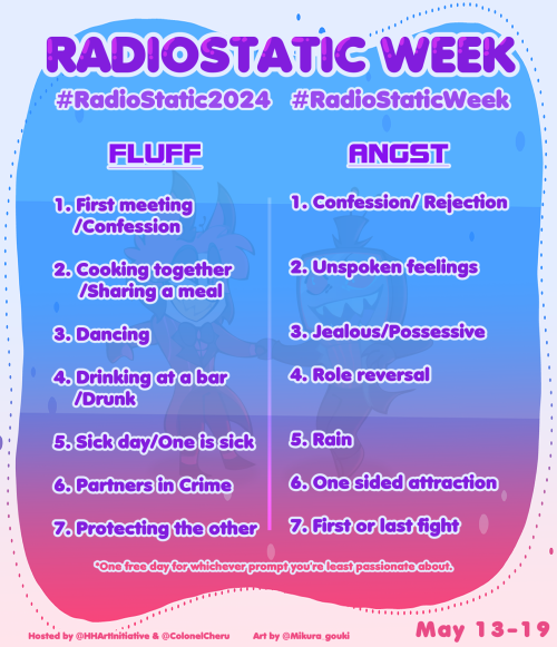 I Know Tumblr Already Had RadioStatic Week Back In February,but... We Didn't Have One Yet On Twitter!