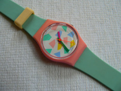 vuls:  1988 Fall Winter Collection Vintage Swatch watch Blue Lolly LP105 