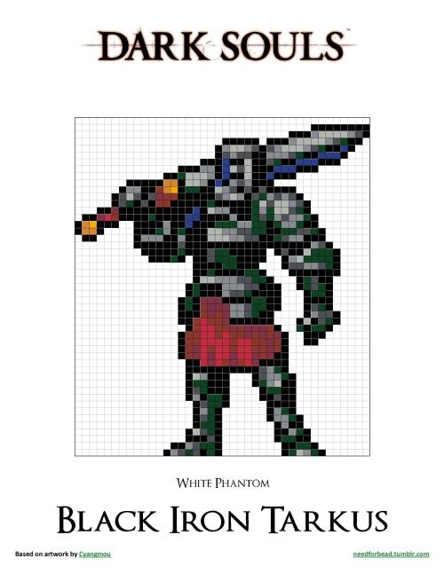 Dark Souls:  Black Iron TarkusDark Souls is owned by FromSoftware, Inc.For more perler bead des