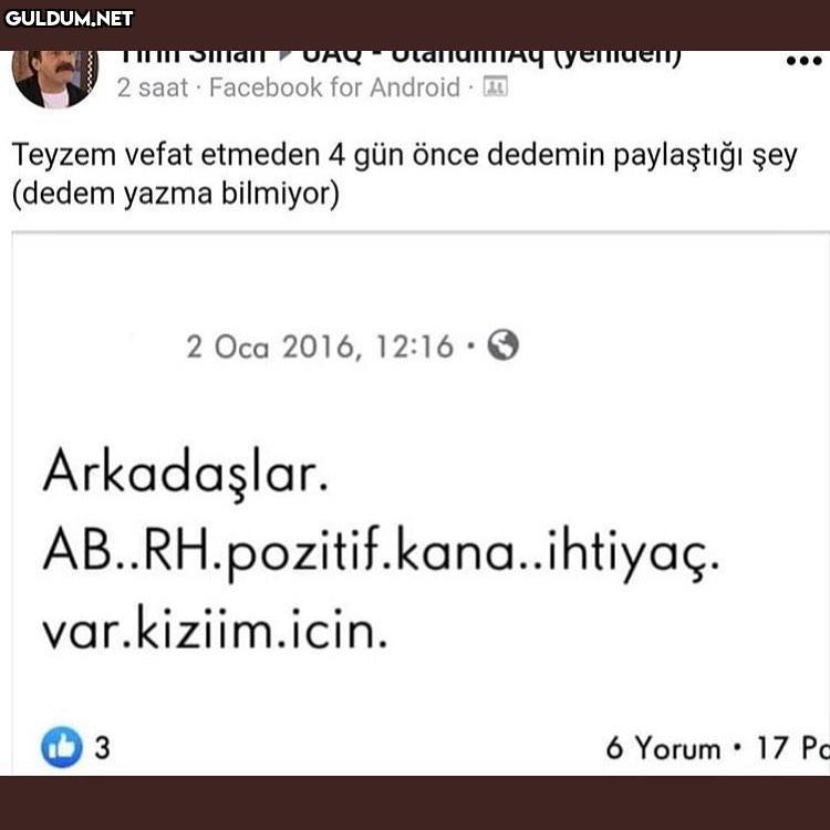 Teyzem vefat etmeden 4 gün...