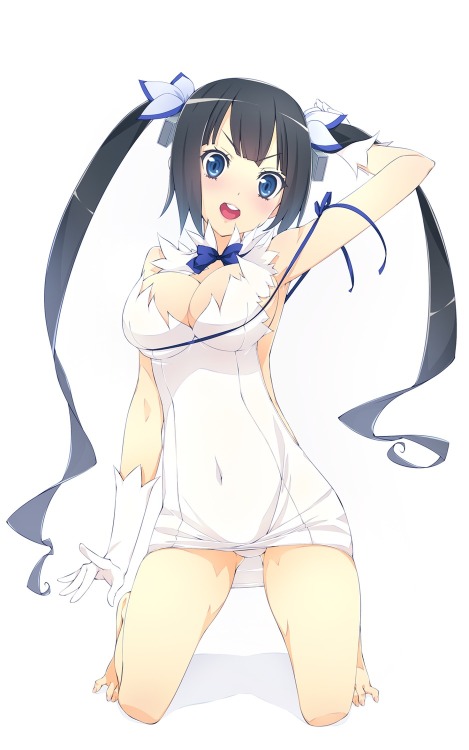 akira-europe:  cleavage dress dungeon ni deai wo motomeru no wa machigatteiru darou ka hestia (dungeon) murakami suigun no bra pantsu | #316724 | yande.re