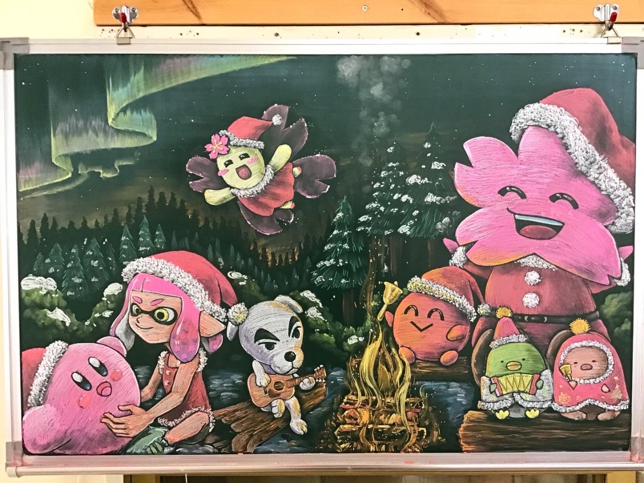 のんびり 12月の黒板アート ホッコリなクリスマス
