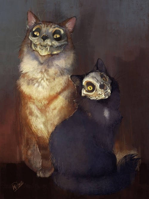 creepybits:  Behind the cute faces by Annie Doyon (Behind the cute faces are more cute faces)