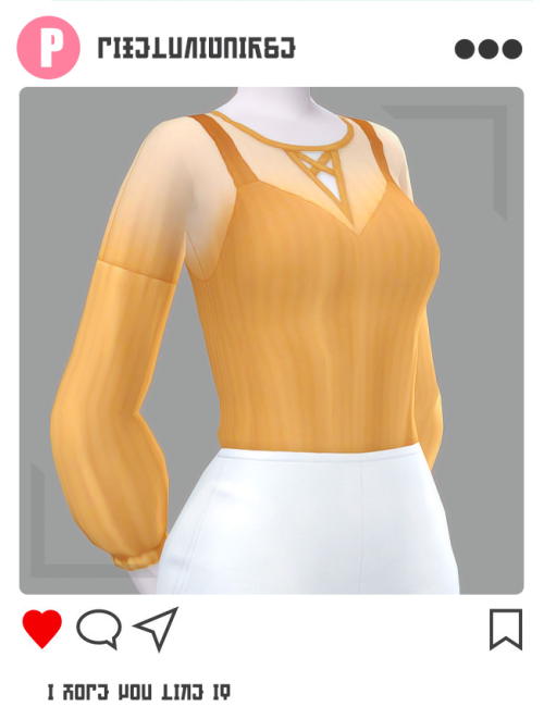 pixelunivairse:¯\_(ツ)_/¯ Breezy Blouse.New mesh. BGC.Download.Enjoy!!!