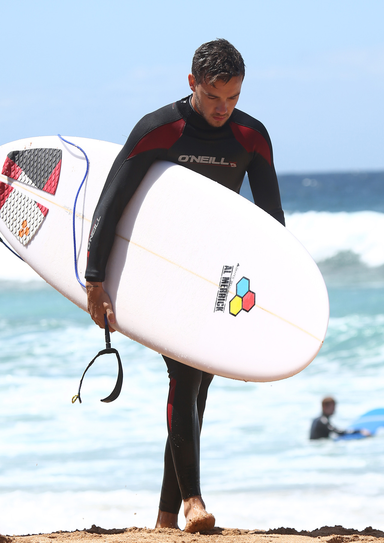 harrystylesdaily:  Liam Payne of One Direction spends his morning learning to surf