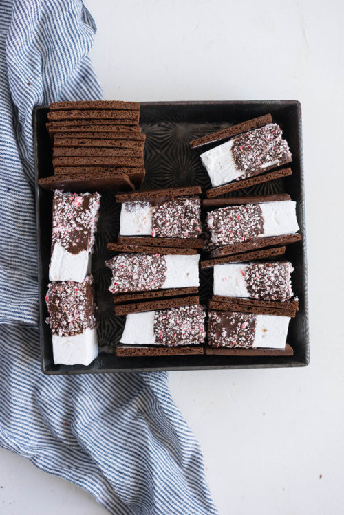 sweetoothgirl: peppermint s'mores with chocolate graham crackers