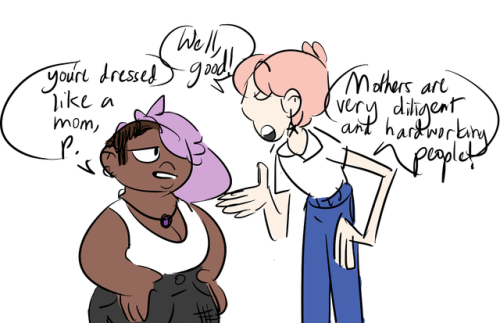 forgetfulmom: day 4 - free day decided to go with human au for this one just for mom jeans pearl pearlmethyst week organized by @fuckyeahpearlmethyst! 