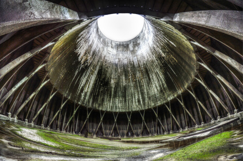:  Abandoned cooling tower. 