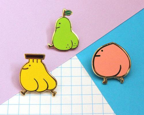 Porn photo littlealienproducts:Fruity Booty Pins by