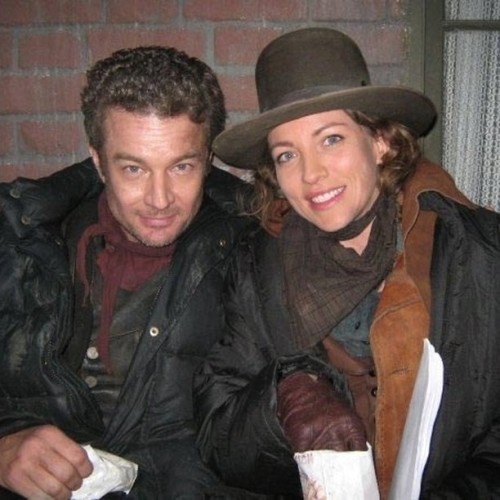 Pic of the Day: @jamesmarstersof & @sannyvanheteren behind the scenes of High Plains Invaders  #