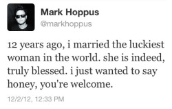 iknowimpathetic182:  burning—love:  If you don’t love Mark Hoppus you’re wrong.  