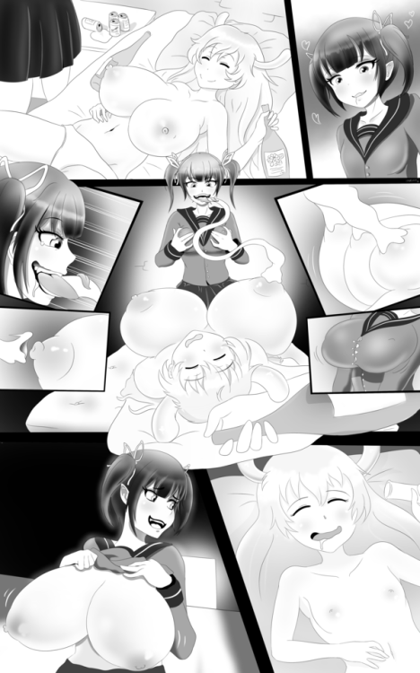 Completed a comic page commission. Featuring Lucoa from kobayashi getting bamboozled by the commissioners OC   Hilda Rudinea.hope you like it <3