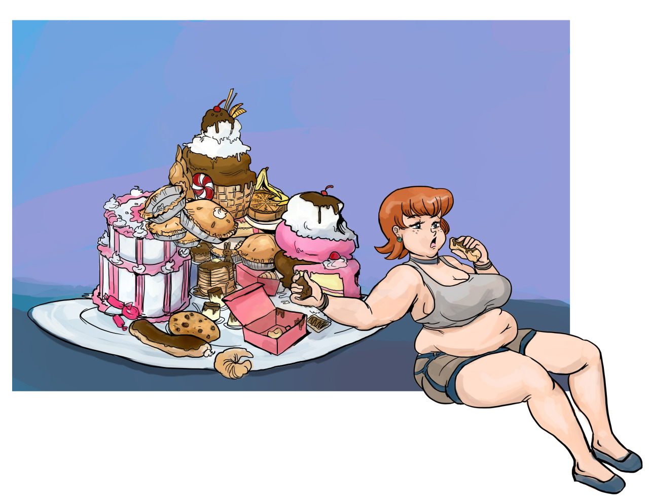 urg-urg-urg:  fatline:  Nalla’s Buffet Six part Sequence An ssbbw sequence commission