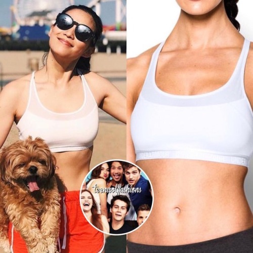 What: Arden Cho’s Breathe Sports Bra in White by @underarmourWorn With: Nep Runner Shorts in Red b