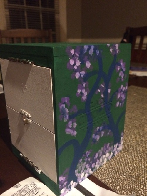 Painted this super cool box recently. Used to be for cigars but now it is for storing papers