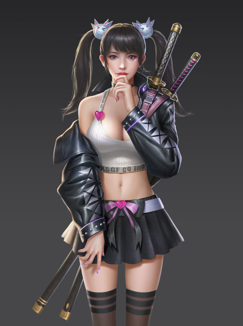 Blade girl cai qianghttps://www.artstation.com/artwork/Yedv5b 