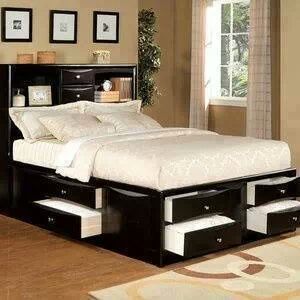 Black modern bed frames