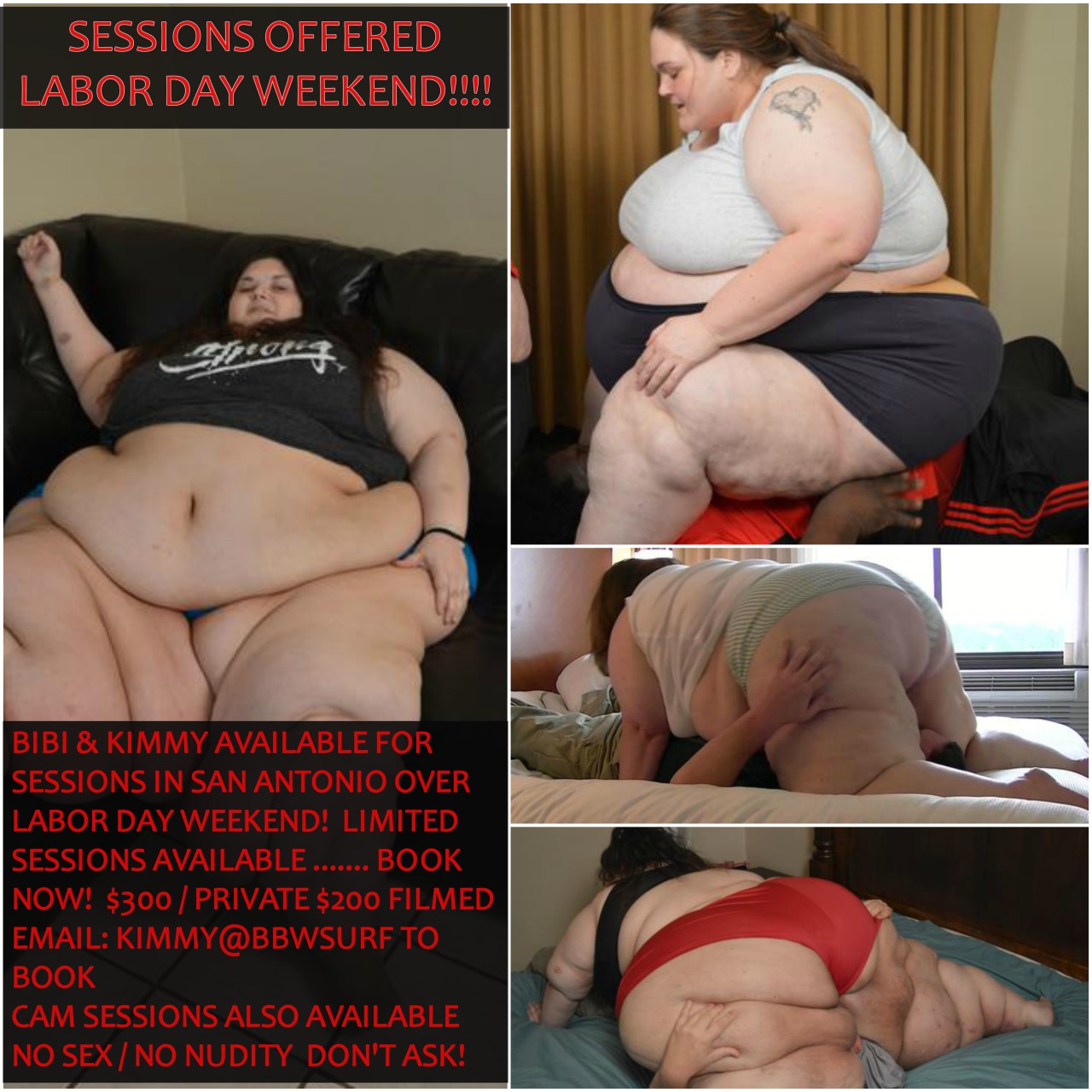 bbwsurf:  Labor Day Weekend ONLY  Kimmy Crush &amp; BiBi Rose available for