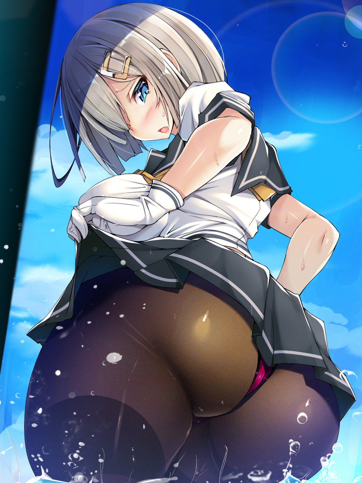 lewderkancollegirls: 冷やし黒タイツ始めました by artist とりさん