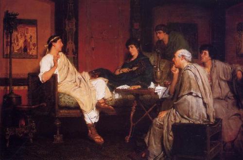 svenson777:Lawrence Alma-Tadema“Tibullus at Delia’s”Oil on wood1866 Location: Museum of Fine Arts, 