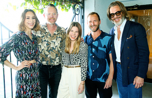 Chris Pine, Will Greenberg,Troian Bellisario, Cheryl Nichols, and Arron Shiver attend the Los Ange